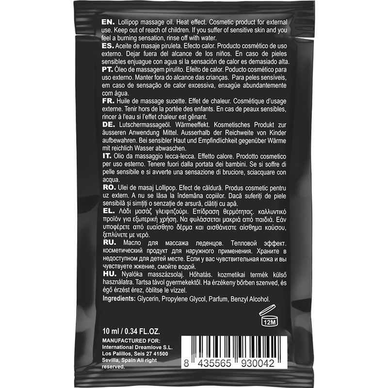 COQUETTE CHIC DESIRE – Kissable Massageöl mit Wärmeeffekt, Lollipop, 10 ml