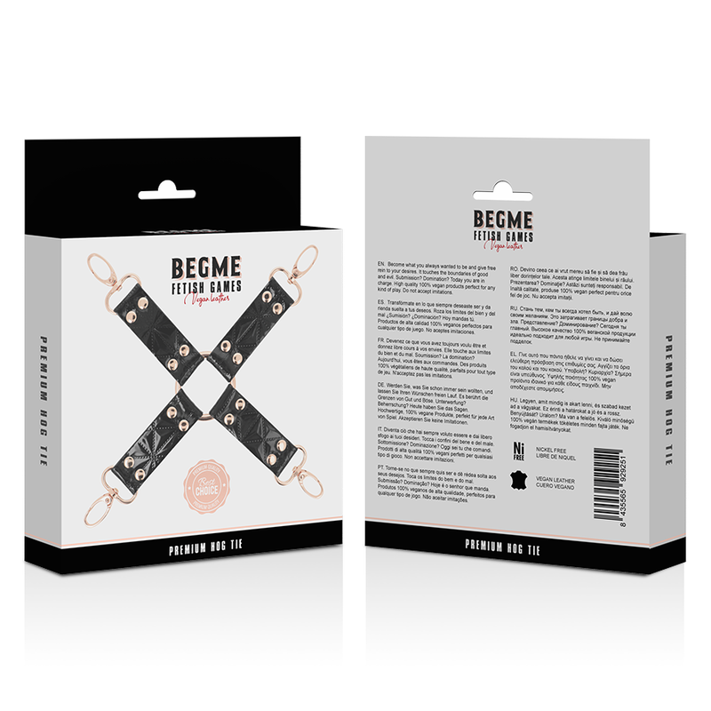 BEGME Black Edition – Hogtie-Verbindung aus veganem Leder