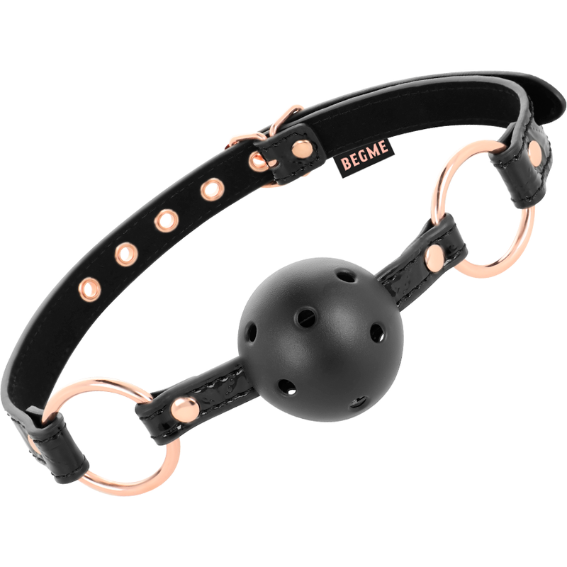 BEGME Black Edition – Ballknebel aus veganem Leder