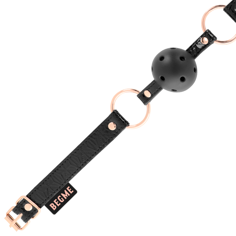 BEGME Black Edition – Ballknebel aus veganem Leder