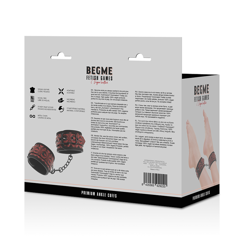 BEGME Red Edition – Premium ankle cuffs with neoprene lining