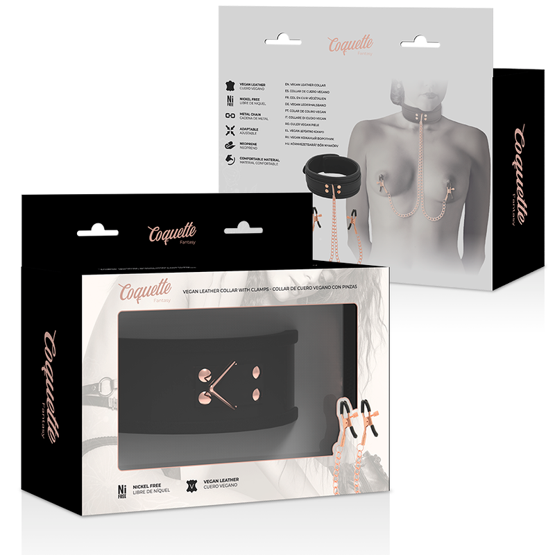 COQUETTE CHIC DESIRE FANTASY – Collana con pinza per capezzoli fantasia con fodera in neoprene