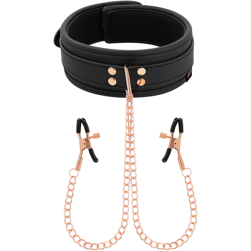 COQUETTE CHIC DESIRE FANTASY – Collana con pinza per capezzoli fantasia con fodera in neoprene