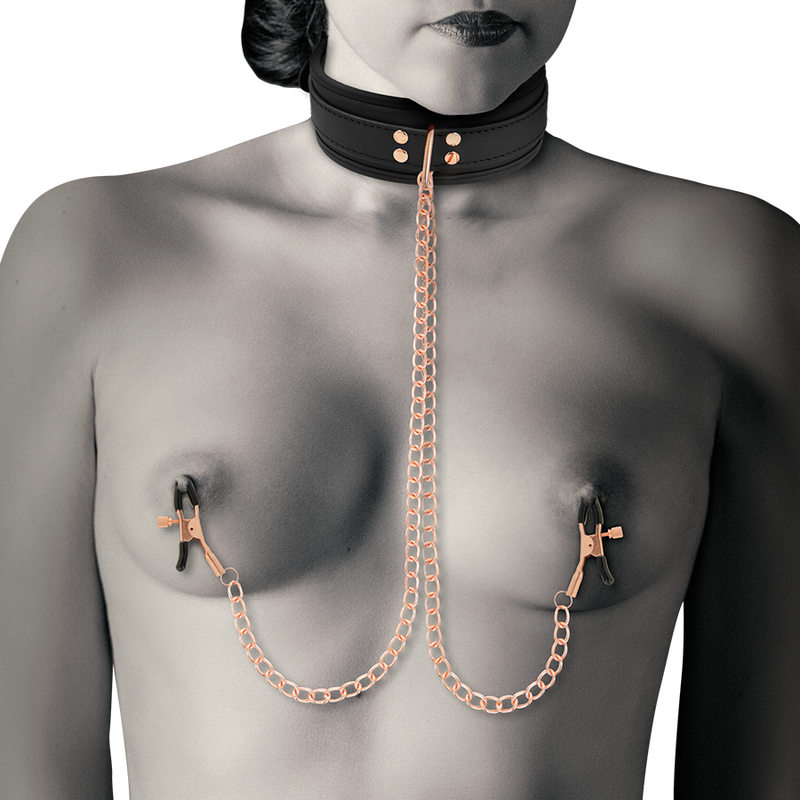 COQUETTE CHIC DESIRE FANTASY – Collana con pinza per capezzoli fantasia con fodera in neoprene