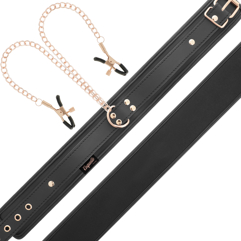 COQUETTE CHIC DESIRE FANTASY – Collana con pinza per capezzoli fantasia con fodera in neoprene