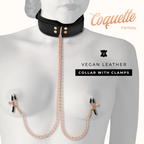 COQUETTE CHIC DESIRE FANTASY – Collana con pinza per capezzoli fantasia con fodera in neoprene