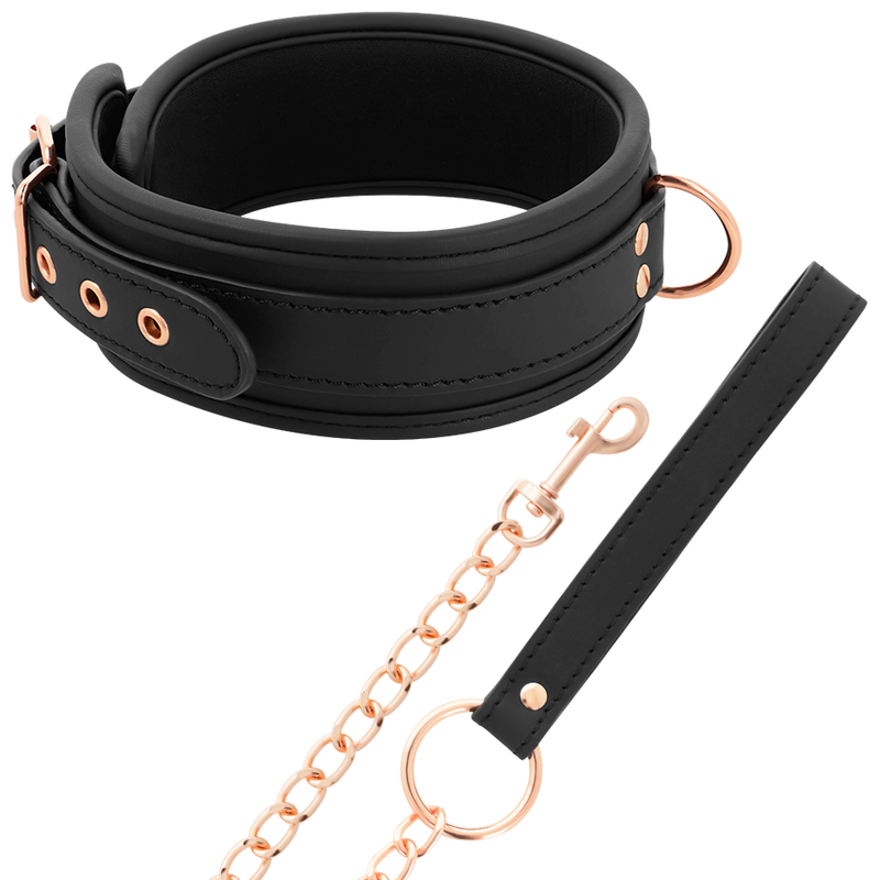 COQUETTE CHIC DESIRE FANTASY – Sklaven-Halsband mit Leine, veganes Leder