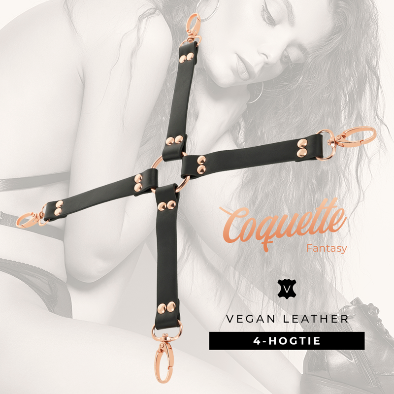 COQUETTE CHIC DESIRE FANTASY – Hogtie-Verbindung aus veganem Leder