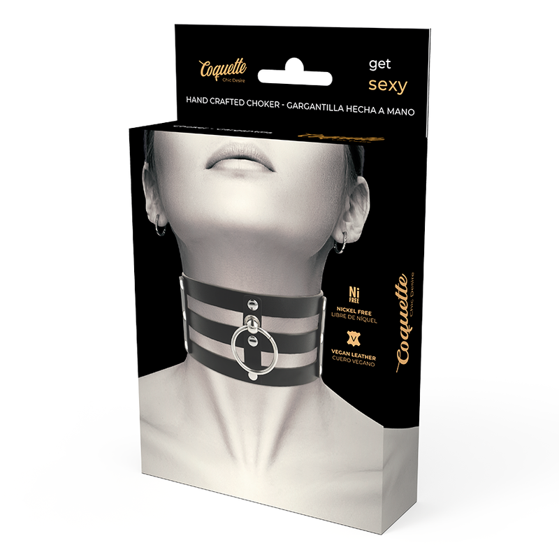 COQUETTE CHIC DESIRE – Fetish style vegan leather choker