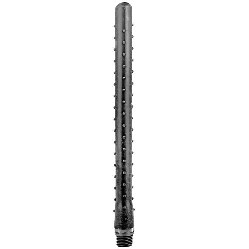 ALL BLACK – Analdusche gerippt aus Silikon, 27 cm