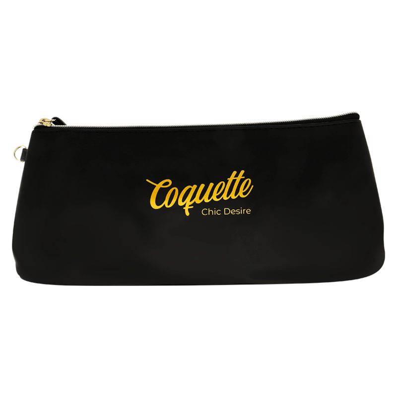 COQUETTE CHIC DESIRE – XL Intim-Kulturbeutel, Schwarz mit goldenem Logo