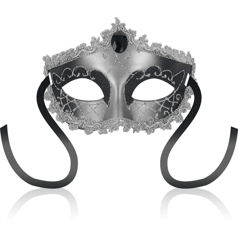 OHMAMA Maske – schwarz-grau mit Diamant-Optik