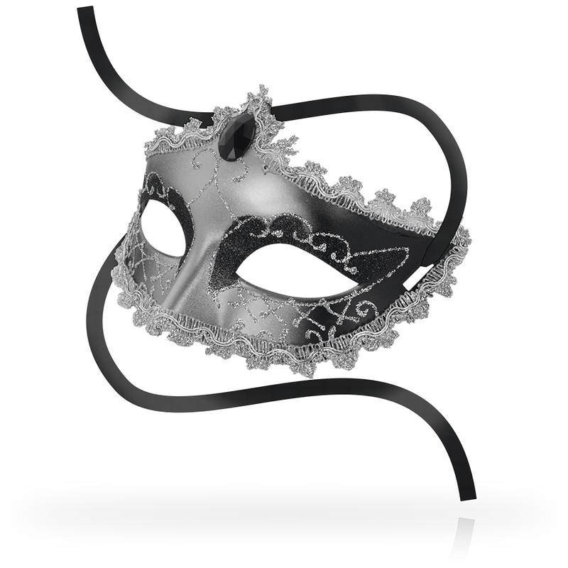 OHMAMA Maske – schwarz-grau mit Diamant-Optik