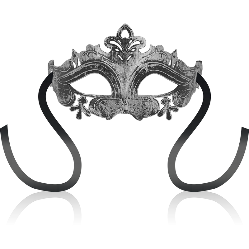 OHMAMA Maske – venezianischer Stil, silber glänzend