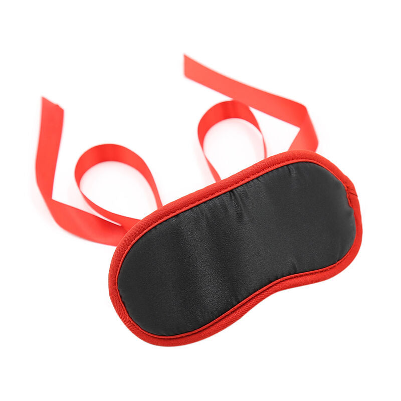 OHMAMA Maske – schwarz mit roten Kanten