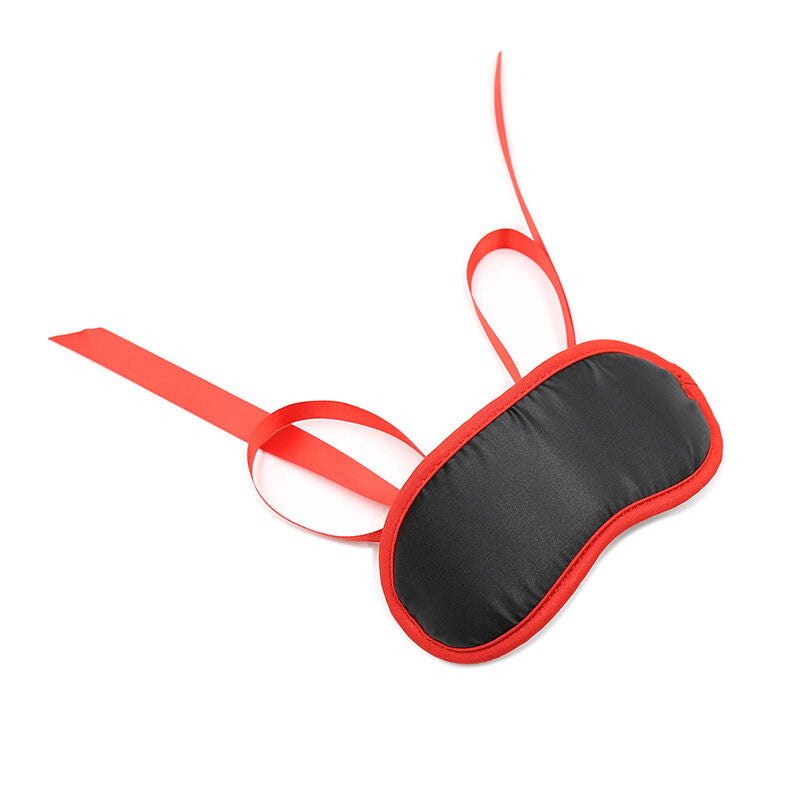 OHMAMA Maske – schwarz mit roten Kanten