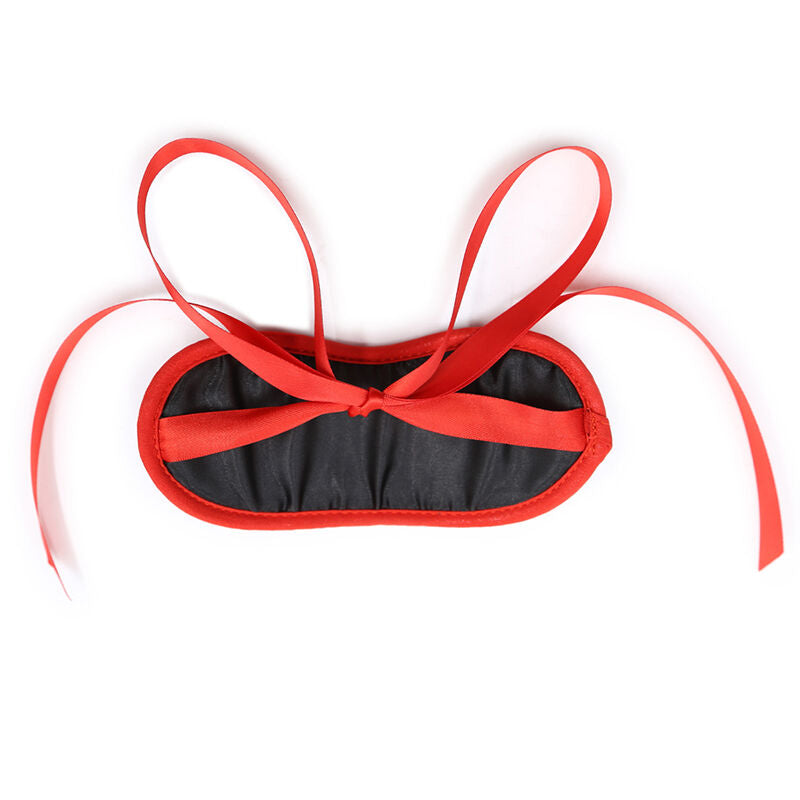 OHMAMA Maske – schwarz mit roten Kanten