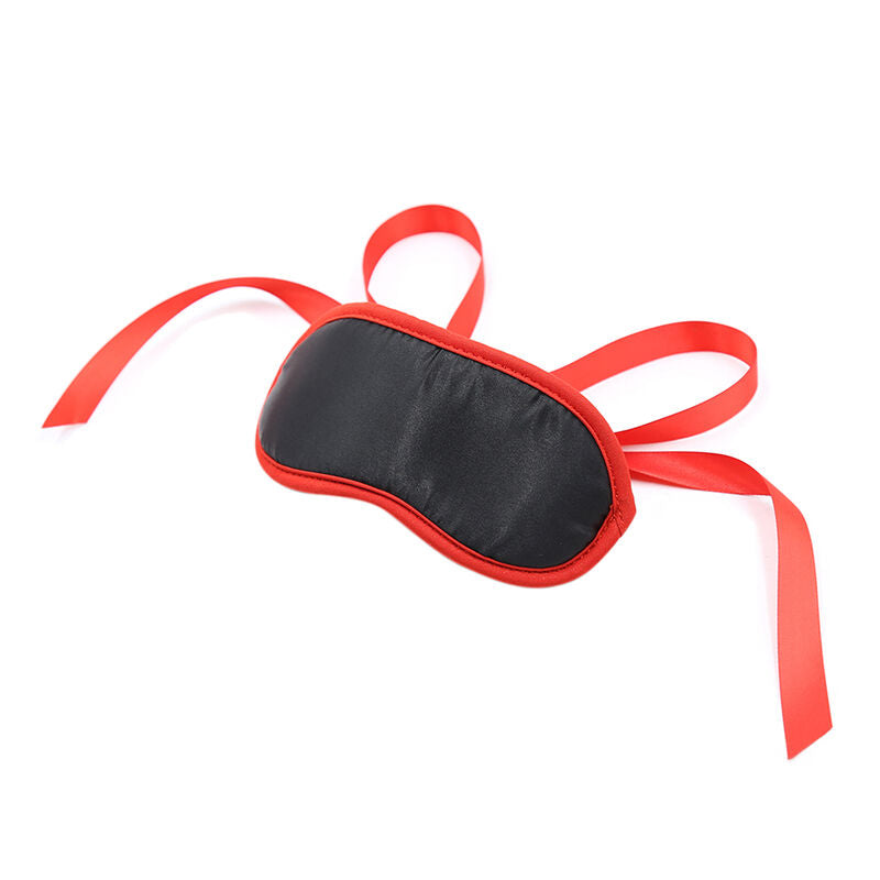 OHMAMA Maske – schwarz mit roten Kanten
