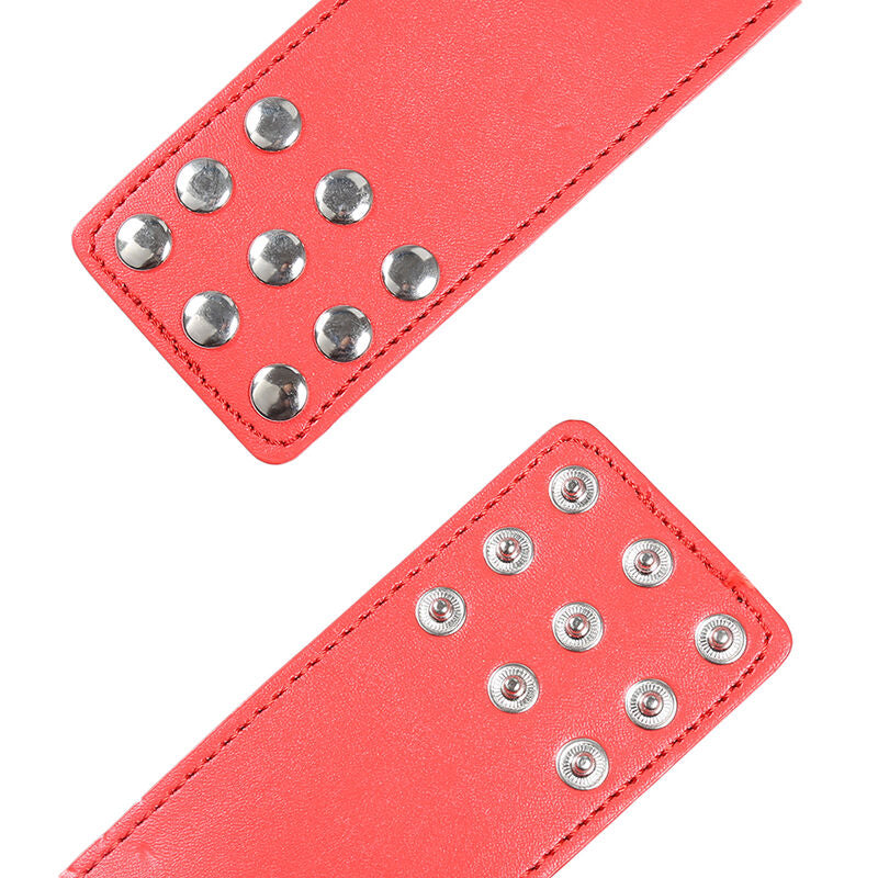 OHMAMA Fetish – rote Handschellen mit Schnappverschluss