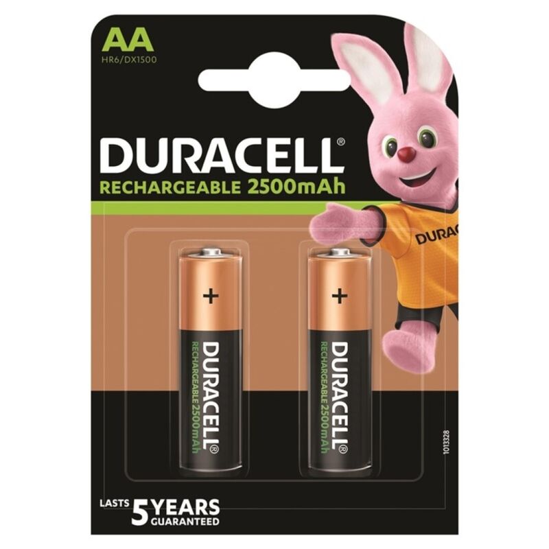 DURACELL – Wiederaufladbare Batterie HR6 AA, 2500 mAh, 2 Stück