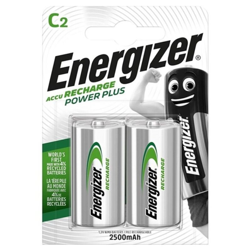 ENERGIZER – Power Plus Wiederaufladbare Batterie C 2500mAh 2er-Pack