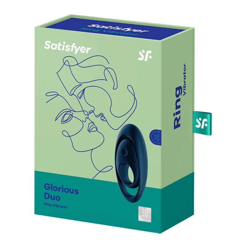 SATISFYER Glorious Duo – Penisring-Vibrator, blau