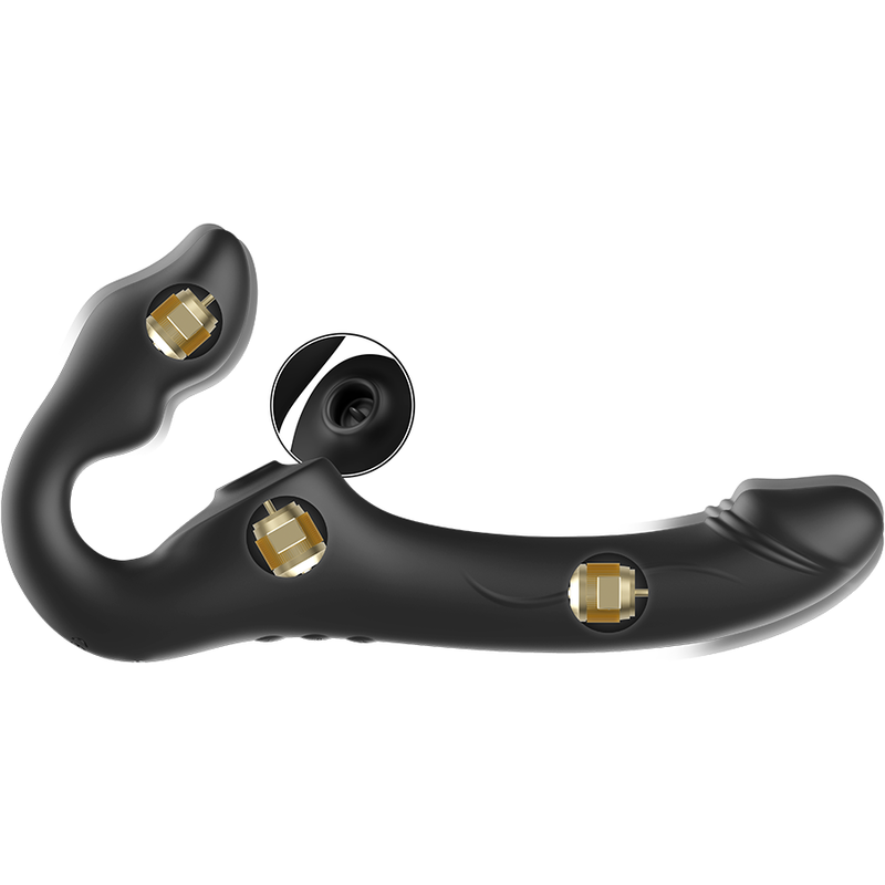Ibiza Strapples – Vibratore senza imbracatura con telecomando, 3 motori