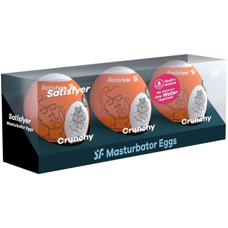 SATISFYER Naughty, Savage & Crunchy – 3er-Set Masturbator-Eier