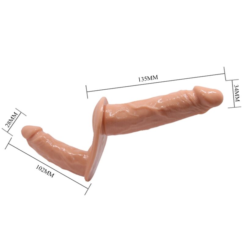 BAILE Ultra Leidenschaftlich – Doppel-Dildo mit Geschirr