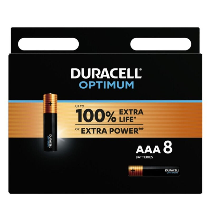 DURACELL – Optimum Alkaline-Batterie AAA LR03, 8 Stück