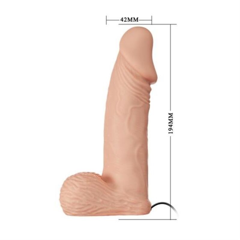 BAILE Ultra Leidenschaftlich – Geschirr mit Dildo, 19.4 cm, natürlich