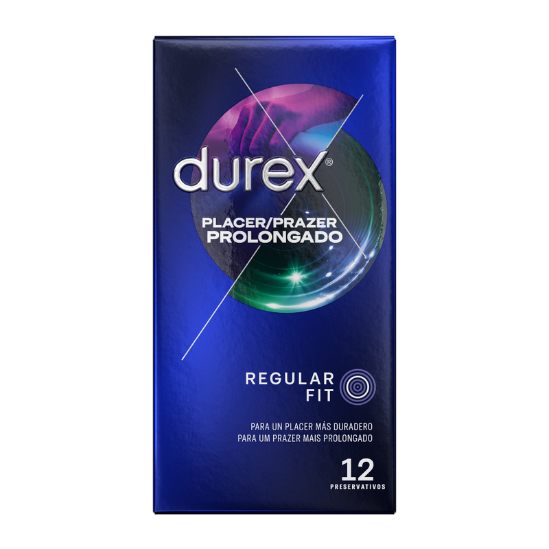 DUREX Pleasure Extended – Verzögerungskondome, 12 Stück