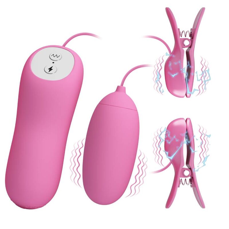 PRETTY LOVE Pinzette – mit Vibration und Elektroschock-Effekt, rosa