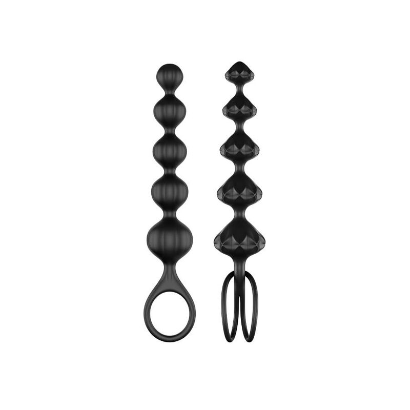 SATISFYER Love Beads – Analkugeln-Set, schwarz