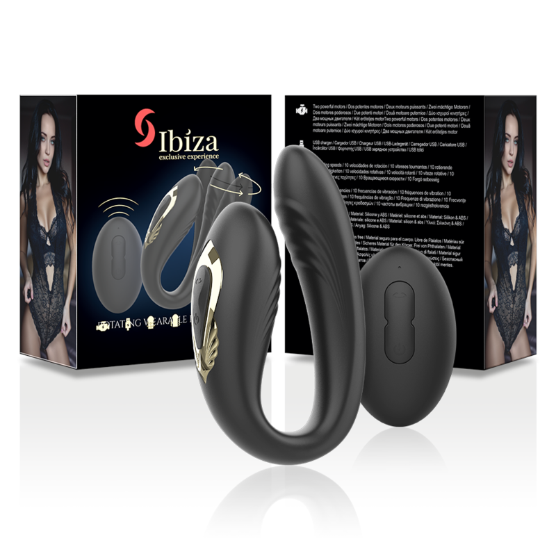 Ibiza Wave – Doppio vibratore rotante con telecomando