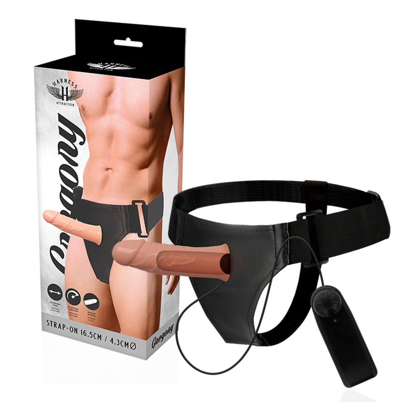 HARNESS ATTRACTION Gregory – Hohlharness mit Vibrator, 16,5 x 4,3 cm