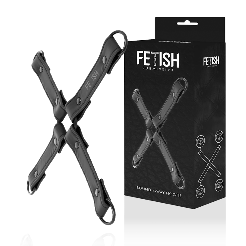 FETISH SUBMISSIVE Handschellen-Verbindung – aus veganem Leder