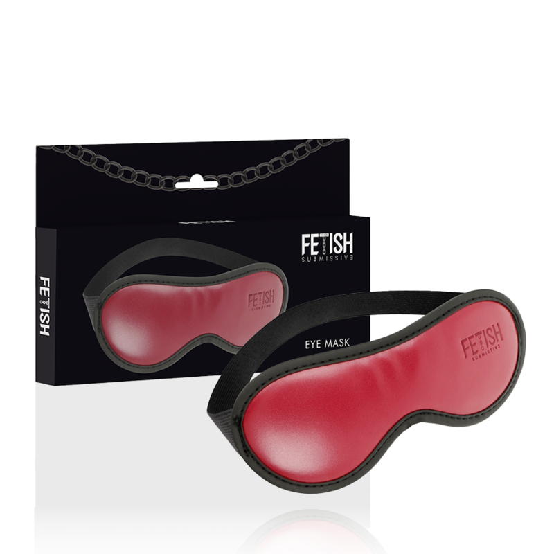 FETISH SUBMISSIVE DARK ROOM – Augenmaske aus veganem Leder mit Neoprenfutter