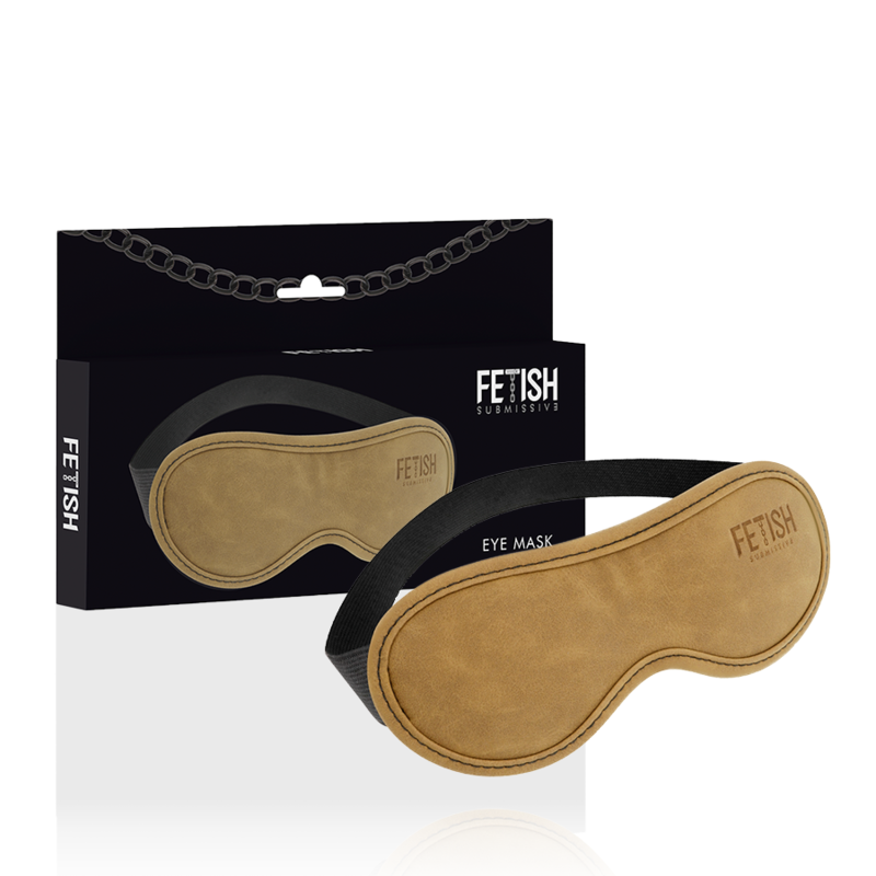 FETISH SUBMISSIVE ORIGIN – Augenmaske aus veganem Leder mit Neoprenfutter