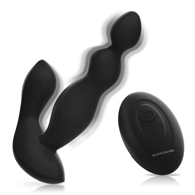 BLACK&SILVER Cora – Analplug aus Silikon mit Fernbedienung