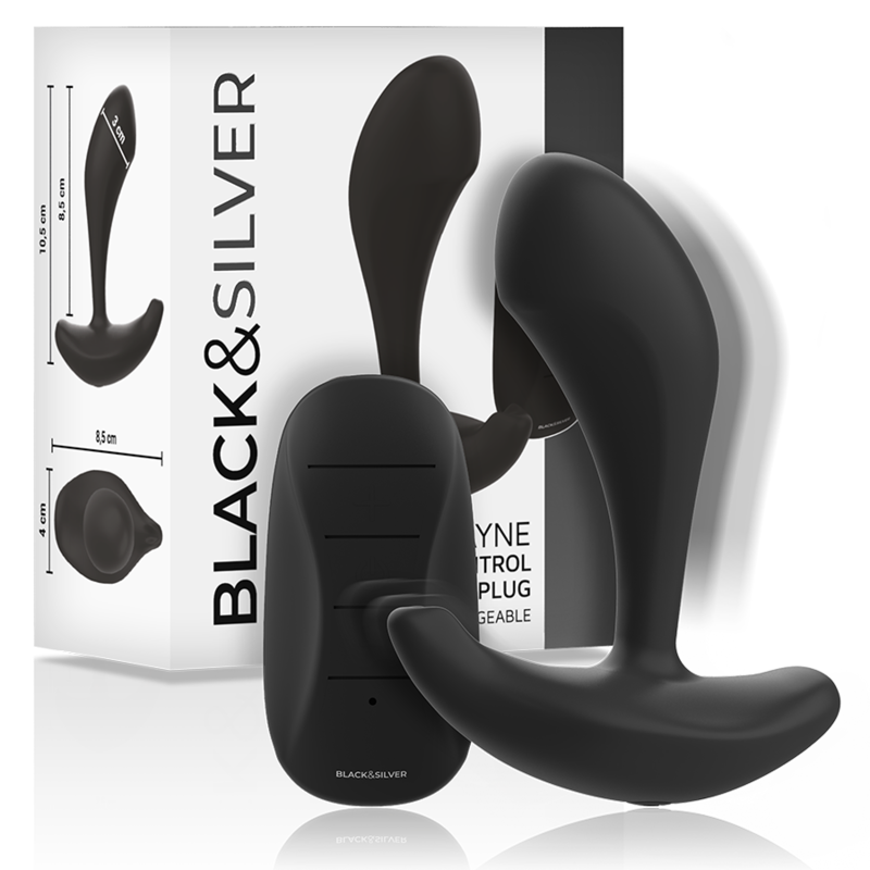 BLACK&SILVER Dwayne – Analplug aus Silikon mit Fernbedienung