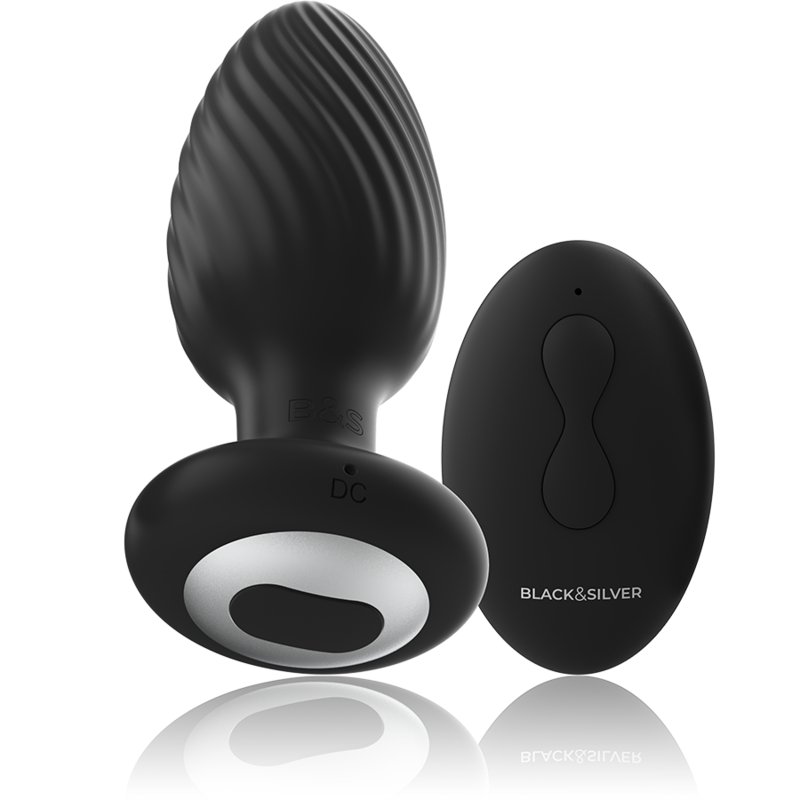 BLACK&SILVER Wells – Analrotator aus Silikon mit Fernbedienung
