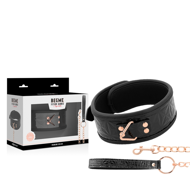 BEGME Black Edition – Premium-Halsband aus veganem Leder