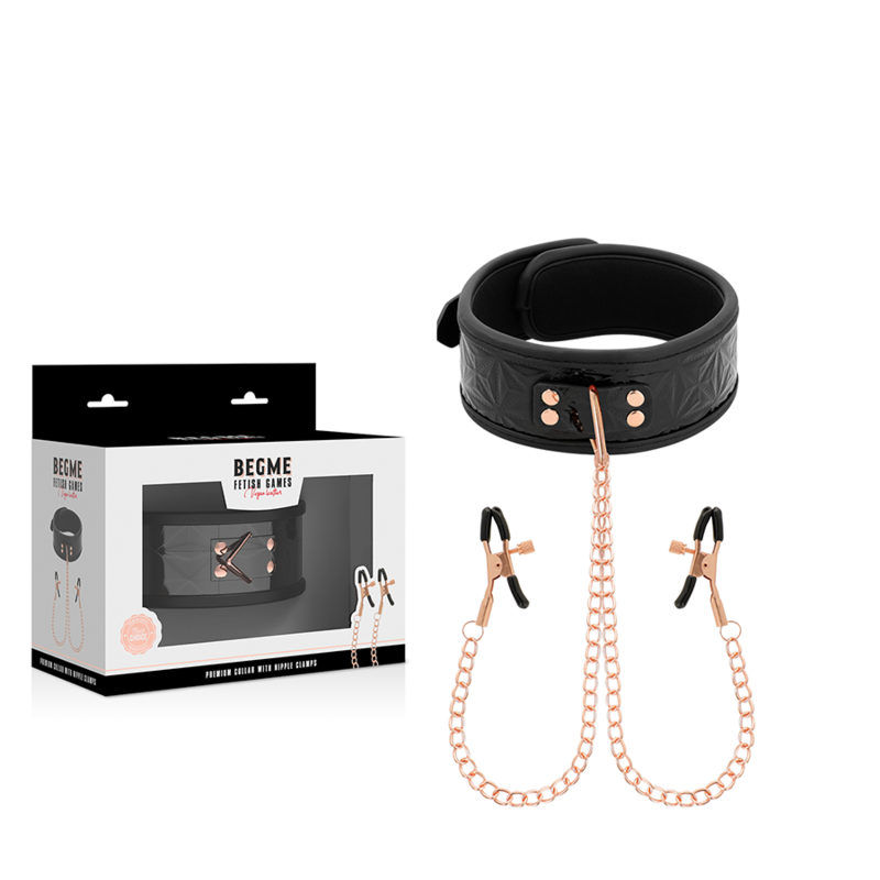 BEGME Black Edition – Halsband mit Nippelklemmen