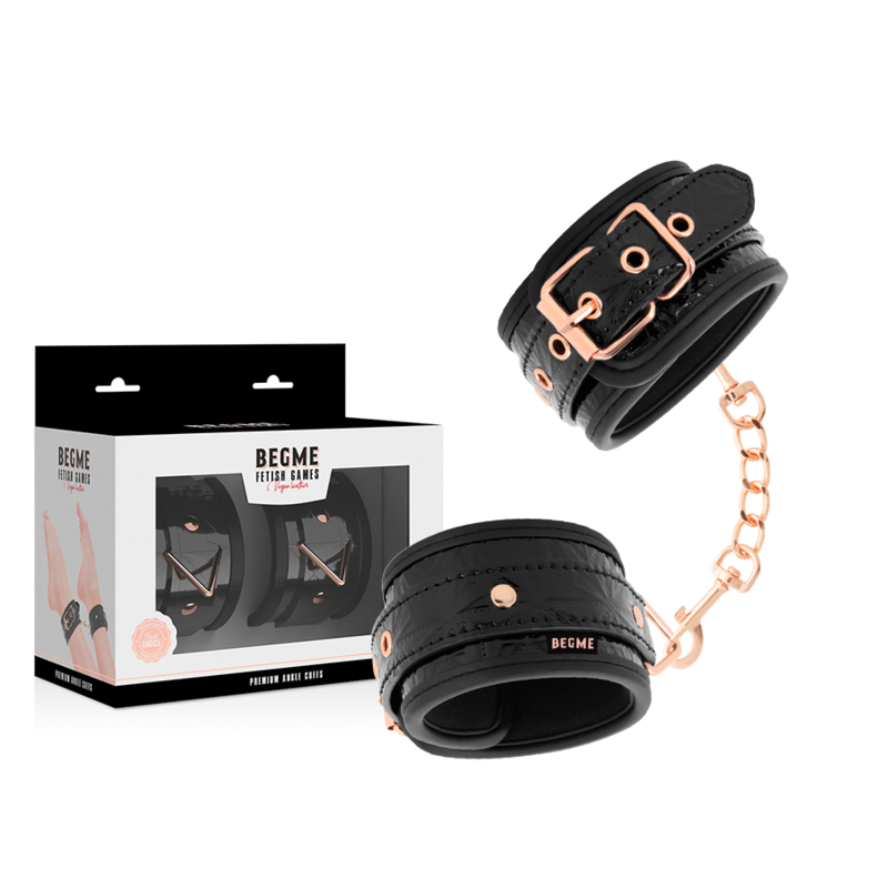 BEGME Black Edition – Premium-Knöchelmanschetten aus veganem Leder