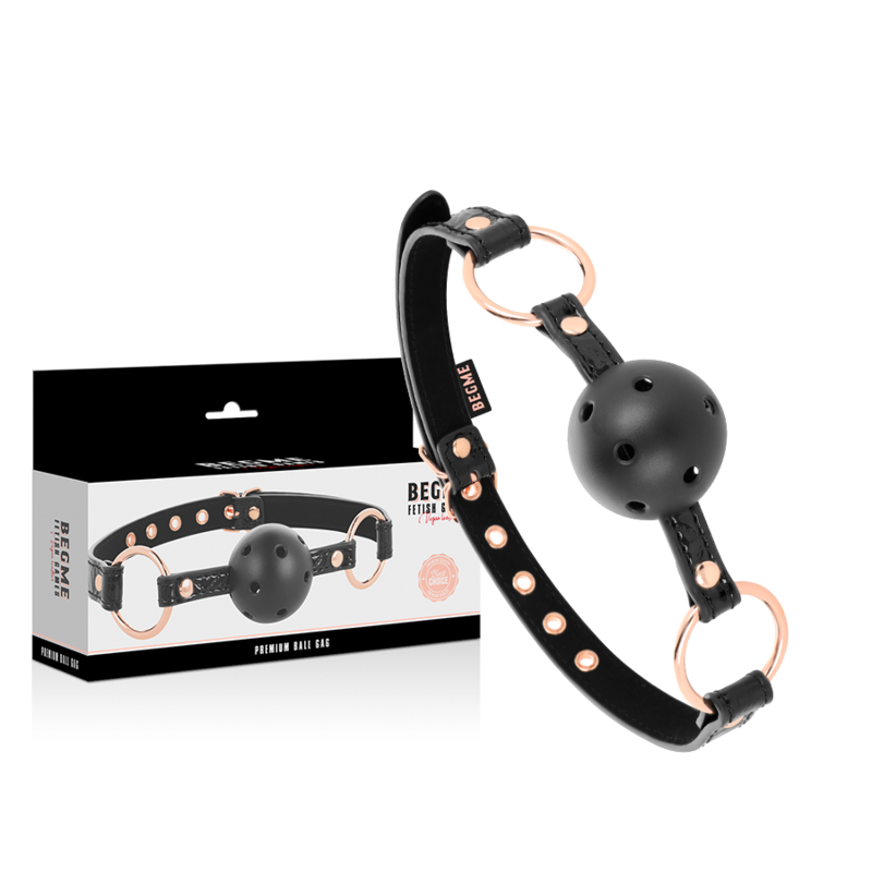 BEGME Black Edition – Ballknebel aus veganem Leder