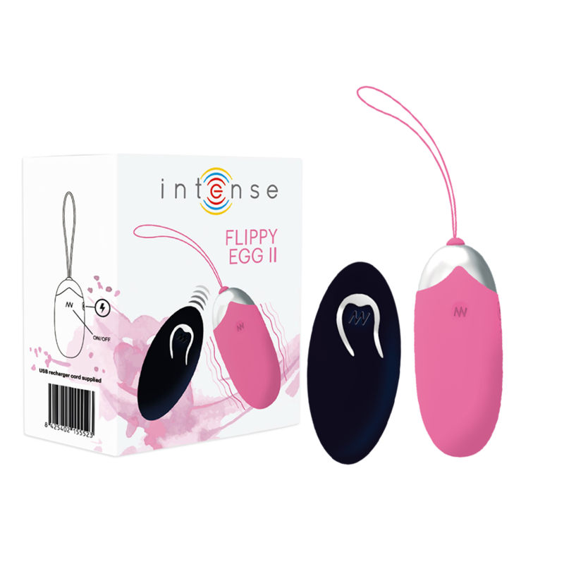 INTENSE Flippy II – Oeuf vibrant  avec télécommande rose