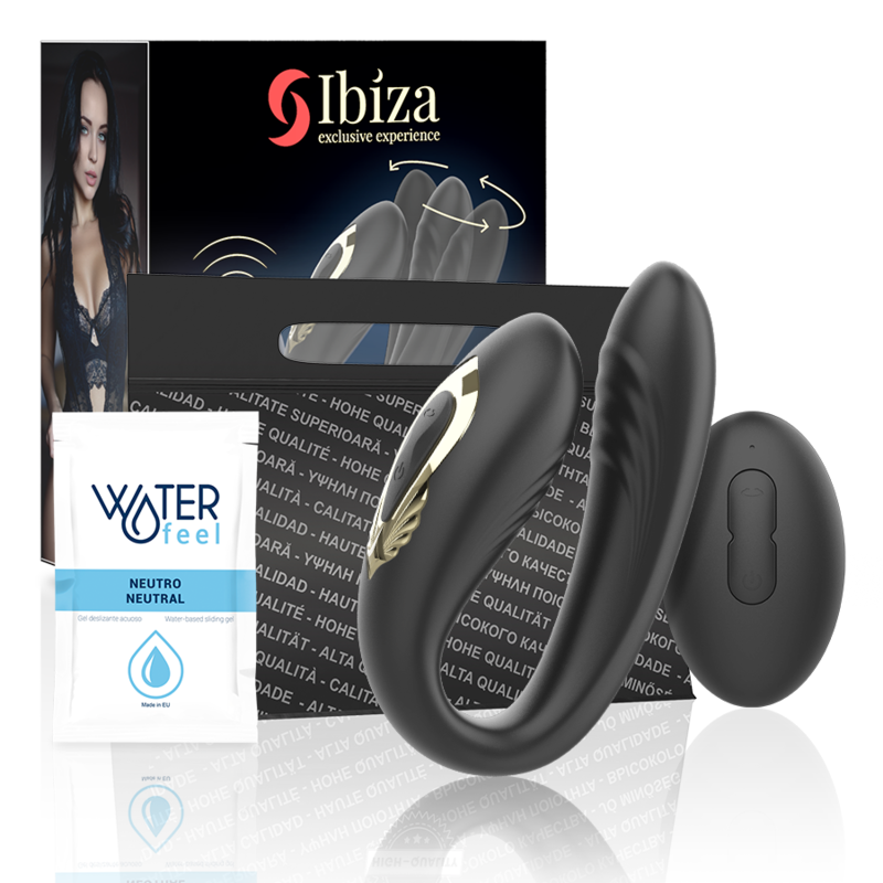 Ibiza Wave – Doppio vibratore rotante con telecomando