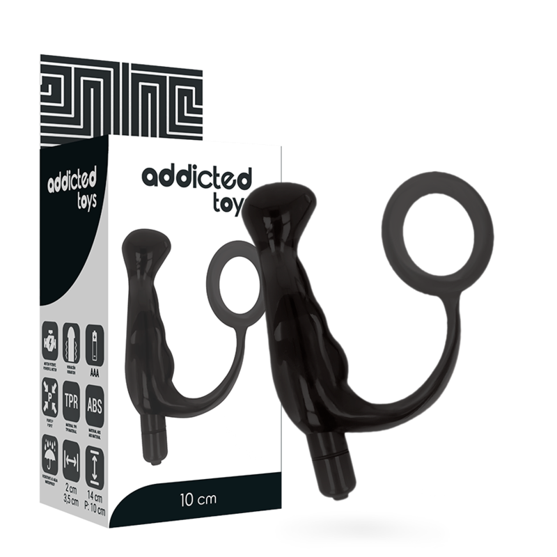 ADDICTED TOYS – Prostata-Vibrator, schwarz, 10 cm