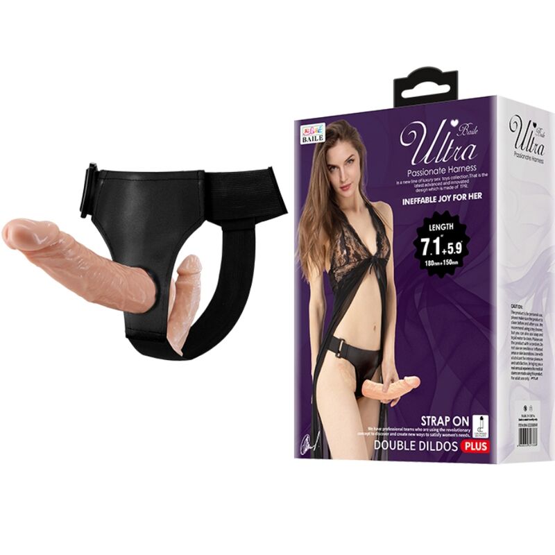 BAILE – Doppeldildo mit verstellbarem Harness
